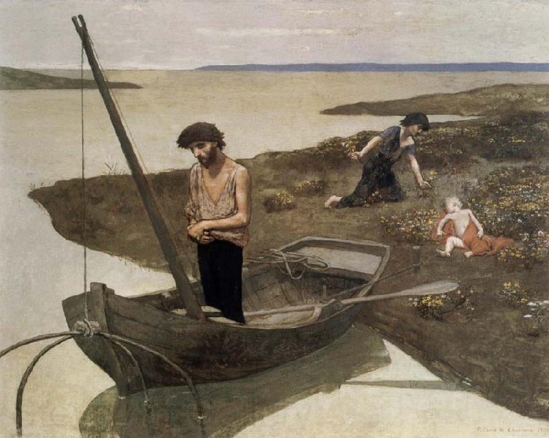 Pierre Puvis de Chavannes The Poor Fisherman Norge oil painting art